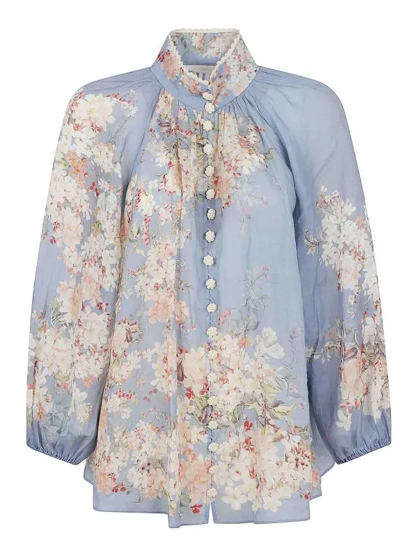 Zimmermann Blouse - Bleu Clair - Bleu Clair | 3548TSS255TLBLBTFLO