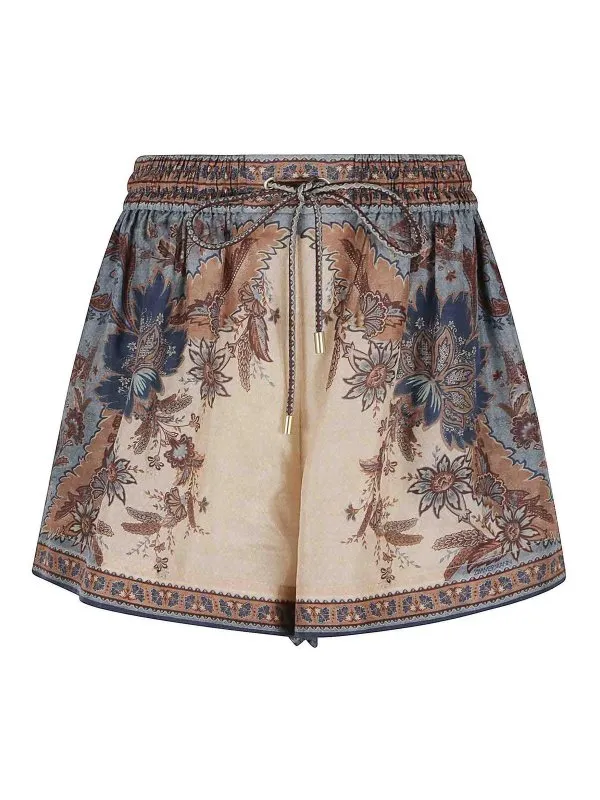 Zimmermann Short - Bleu - Bleu - Femme | 3497ASS253BLCMINFLO