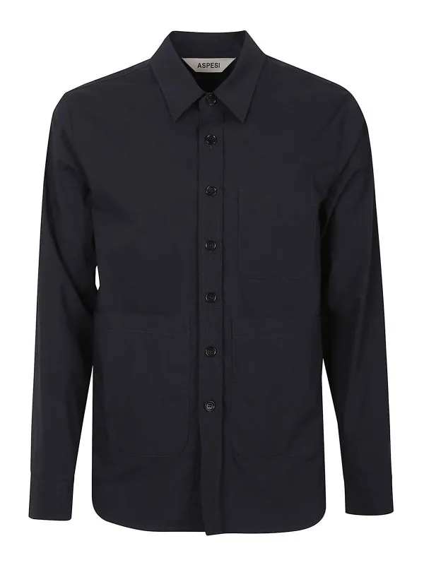 Aspesi Chemise - Bleu Foncé - Bleu Foncé - Homme | CE84P07601098