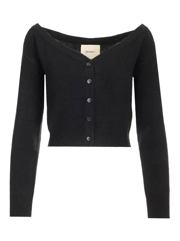 Lisa Yang Cardigan - Noir - Noir - Femme | 2024509BL | thebs.com