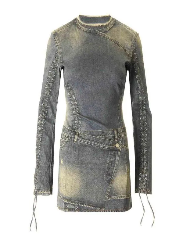 Acne Studios Robe Courte - Bleu - Bleu - Femme | A20648863MIDBLUE