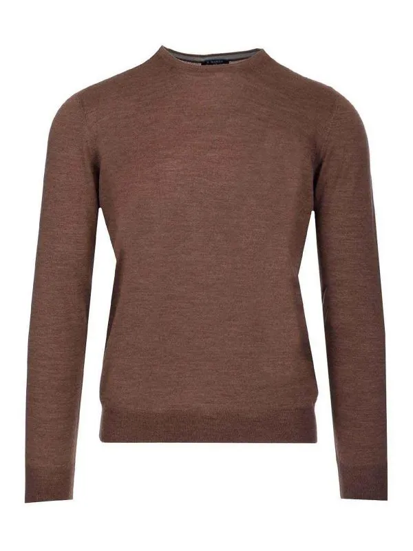 Barba Pull Col Rond - Marron - Marron - Homme | 1319057567160