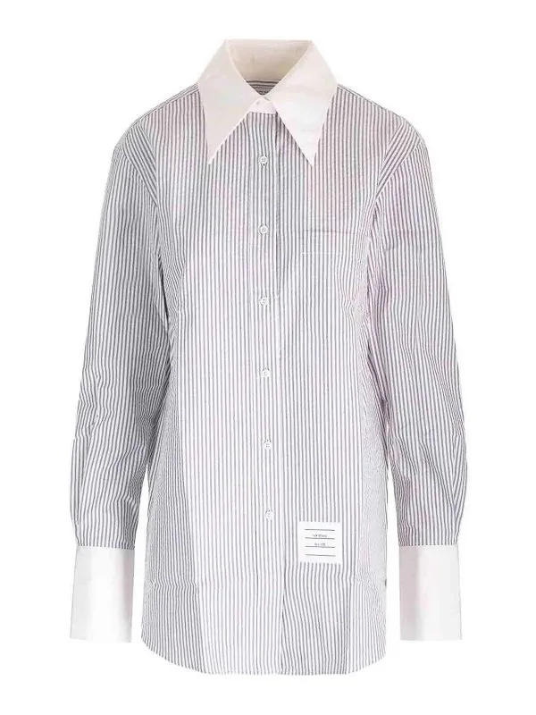 Thom Browne Chemise - Gris - Gris - Femme | FLL169C00572035