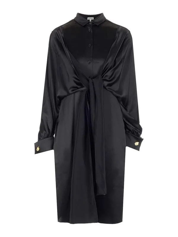 Loewe Robe Au Genou - Noir - Noir - Femme | S540Y09XH21100