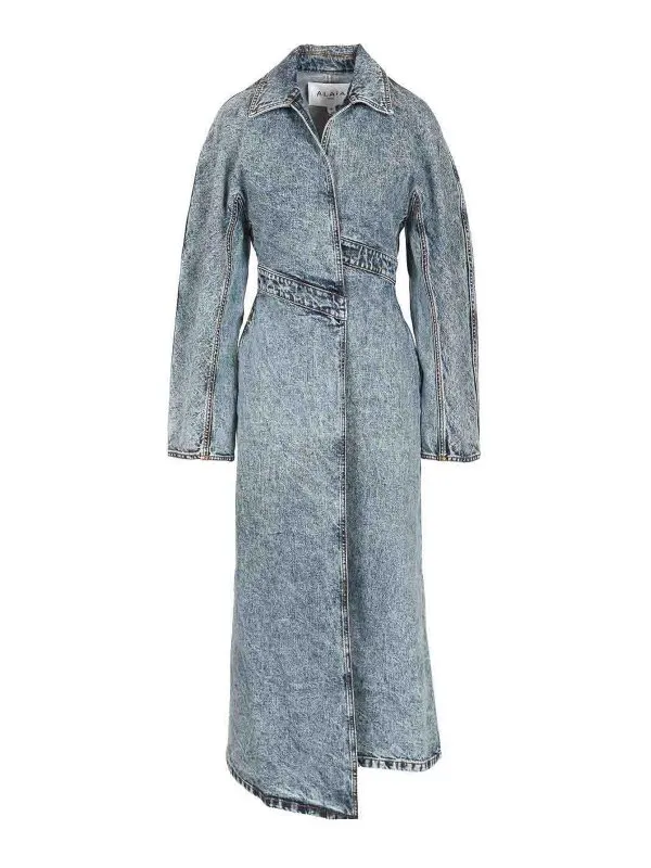 Alaïa Manteau Court - Bleu - Bleu - Femme | AA9M1067T535A524