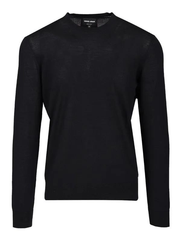 Giorgio Armani Pull Col Rond - Bleu - Bleu | 8NSM01SM99ZUBSG