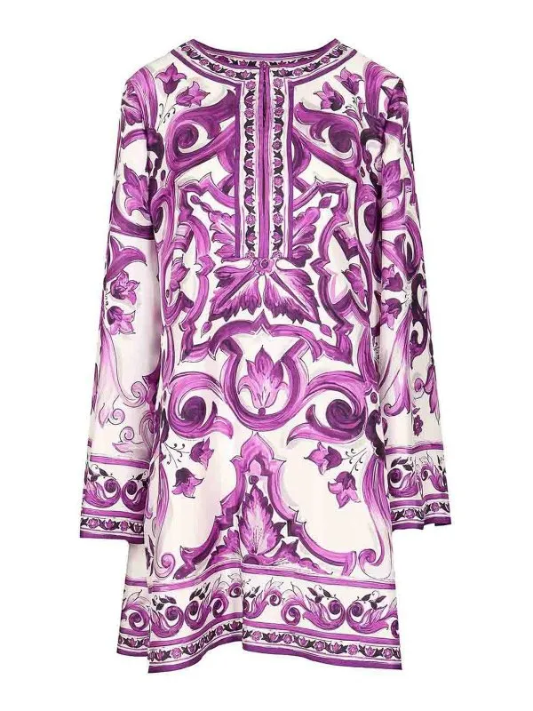 Dolce & Gabbana Robe Courte - Violet - Violet | F61A2THI1TKIP3TN
