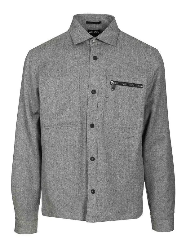 Zegna Chemise - Gris - Gris - Homme | UGV01A2SOTM2200
