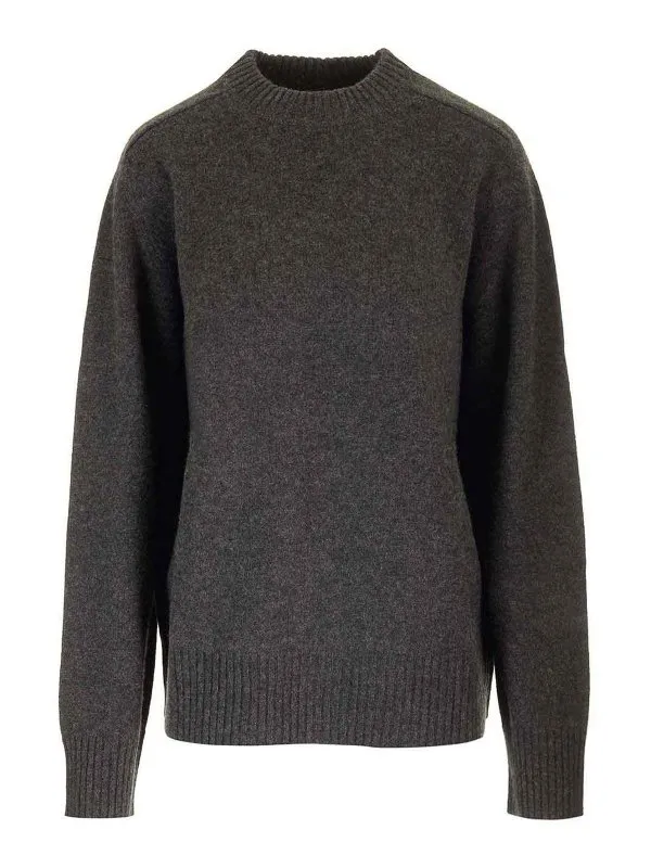 Loulou Studio Pull Col Rond - Gris | BALTRAANTHRACITEMELANGE