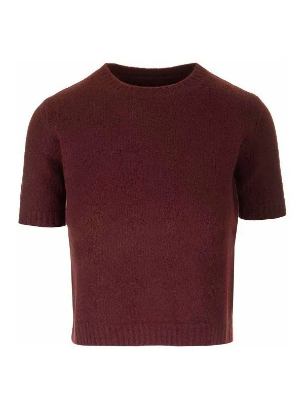 Maison Margiela Pull Col Rond - Rouge Brun | S51HL0017M13058248