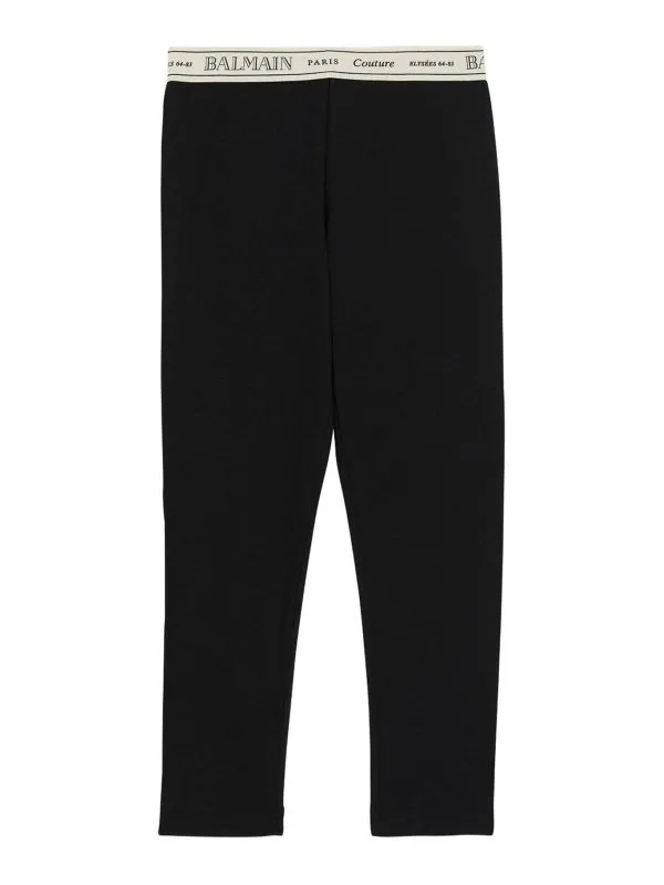 Balmain Leggings - Crème - Crème - Fille | BX6A50Z3277930AV