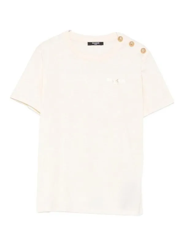 Balmain T-Shirt - Beige - Beige - Fille | BX8R51Z3186109OR