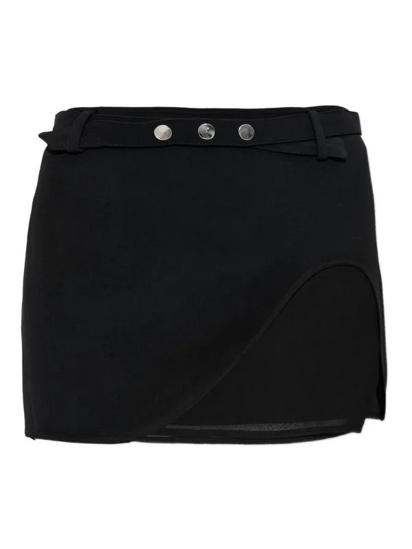 The Attico Jupe Midi - Noir - Noir - Femme | 251WCR00143ACC001AA100