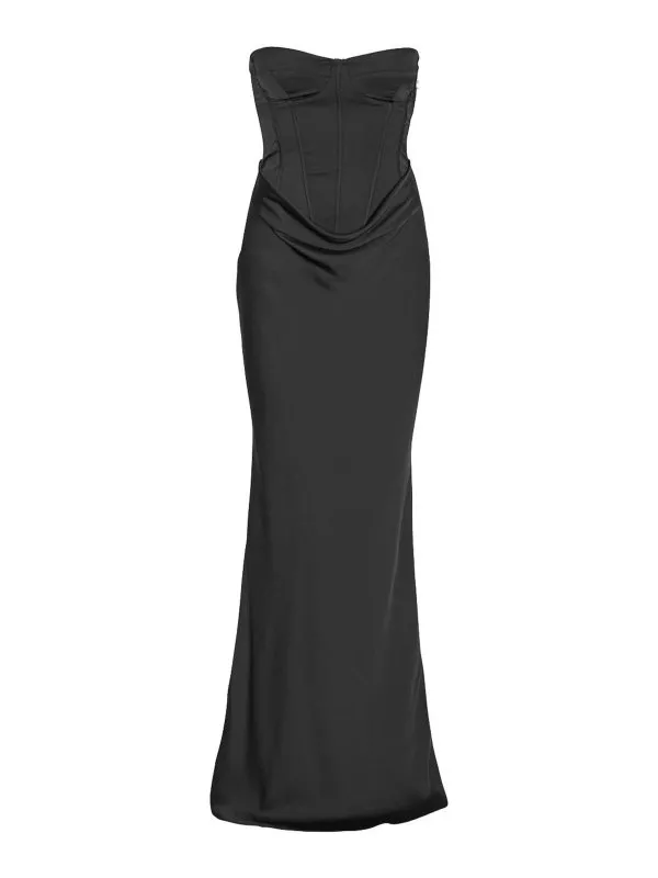 Rotate Birger Christensen Maxi Robe - Noir - Noir | 114330100100