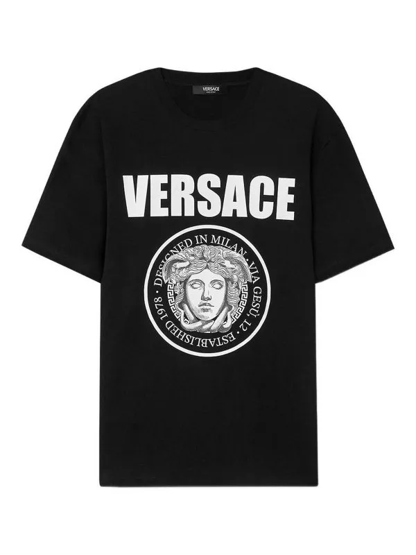 Versace T-Shirt - Noir - Noir - Homme | 10133021A150831B000
