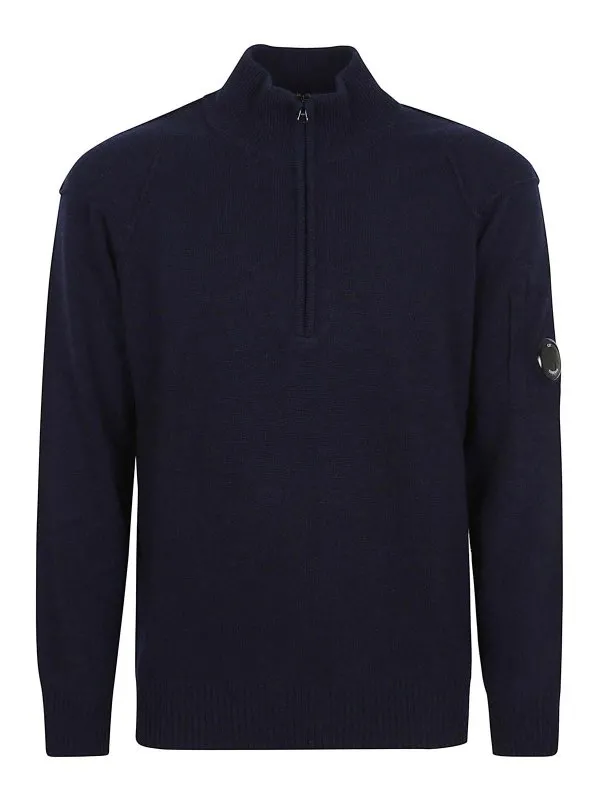 C.P. Company Pull Col Roulé - Bleu - Bleu | RFCMKN709A110149A888