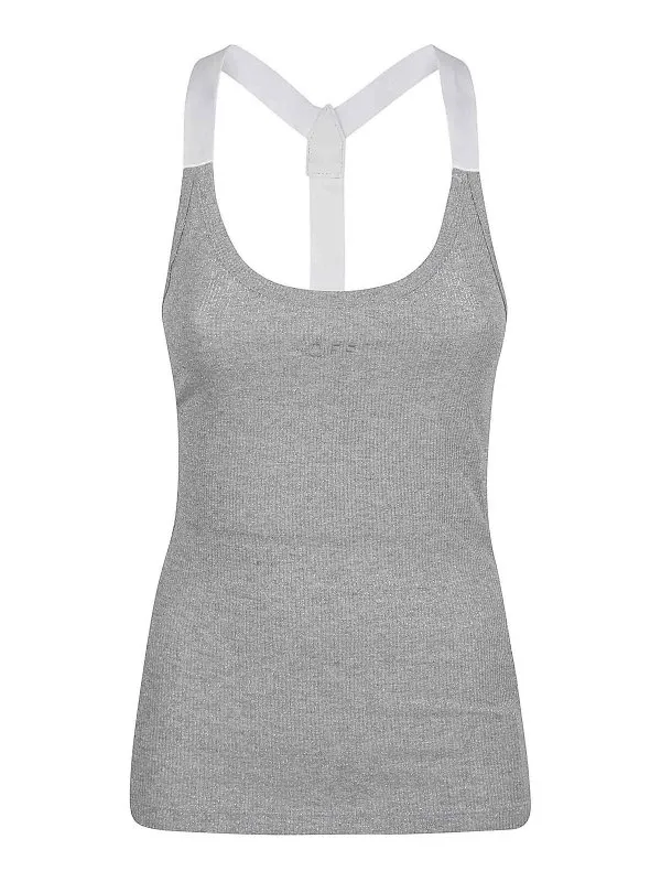 Off-White Top - Argent - Argenté - Femme | OWAD25SS25JER0027272