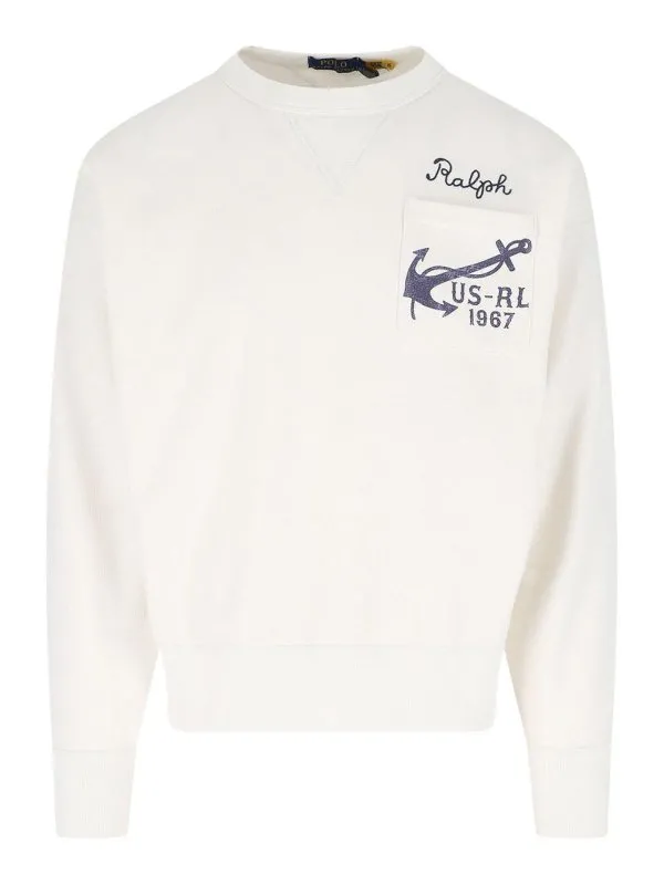 Polo Ralph Lauren Sweat-Shirts - Blanc - Blanc - Homme | 710965E16