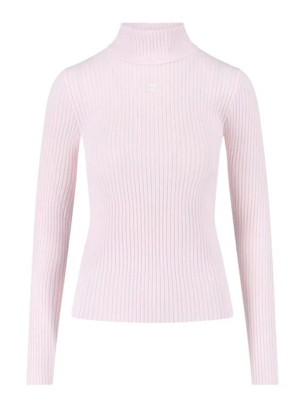 Courreges Pull Col Roulé - Couleur Chair | PERMPU022FI00015009