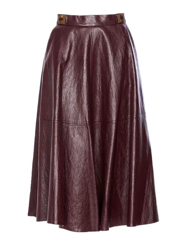 Elisabetta Franchi Jupe Midi - Rouge - Rouge - Femme | GO13656E2EA4