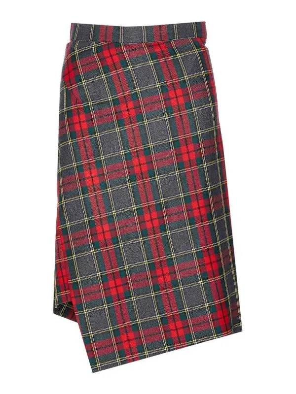 Vivienne Westwood Jupe Midi - Rouge - Rouge | 1K01002DW0176H203