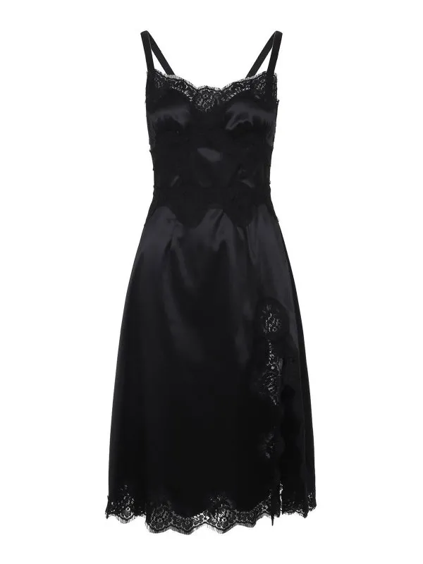 Dolce & Gabbana Maxi Robe - Noir - Noir - Femme | F6A5DTFURADN0000