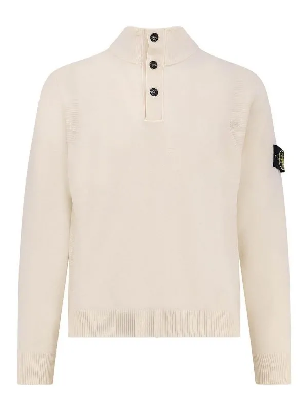 Stone Island Pull Col Bateau - Blanc | K2S155100002S00A1V0093