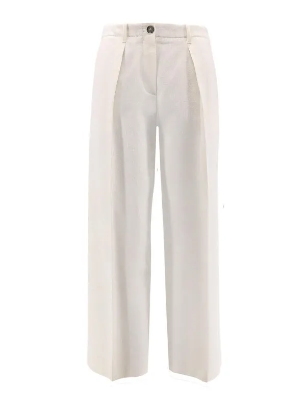 Brunello Cucinelli Pantalons Décontractés - Blanc | MP142P8978C1101