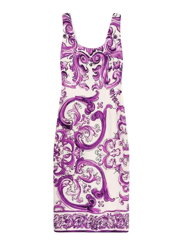 Dolce & Gabbana Maxi Robe - Violet - Violet | F6TSXTFHAA2HP5DQ