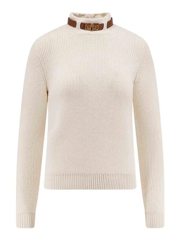 Elisabetta Franchi Pull Col Bateau - Blanc - Blanc | MK05S56E2DZ9