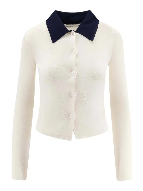 Self Portrait Cardigan - Blanc - Blanc - Femme | PF25097CCCREAM