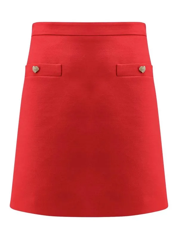 Valentino Mini Jupe - Rouge - Rouge - Femme | 7B3RACM21CFR9M