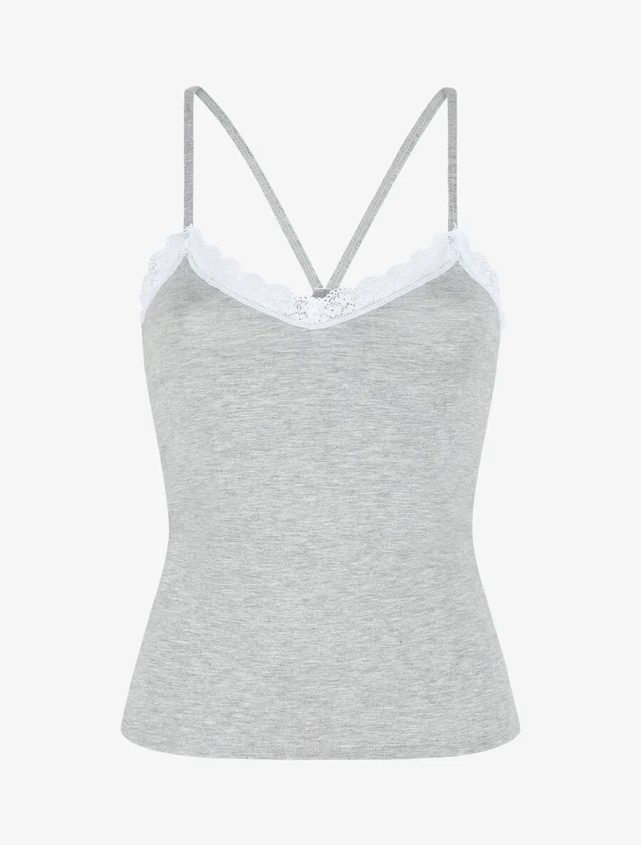 Ensemble pyjama débardeur et short uni - Gris clair