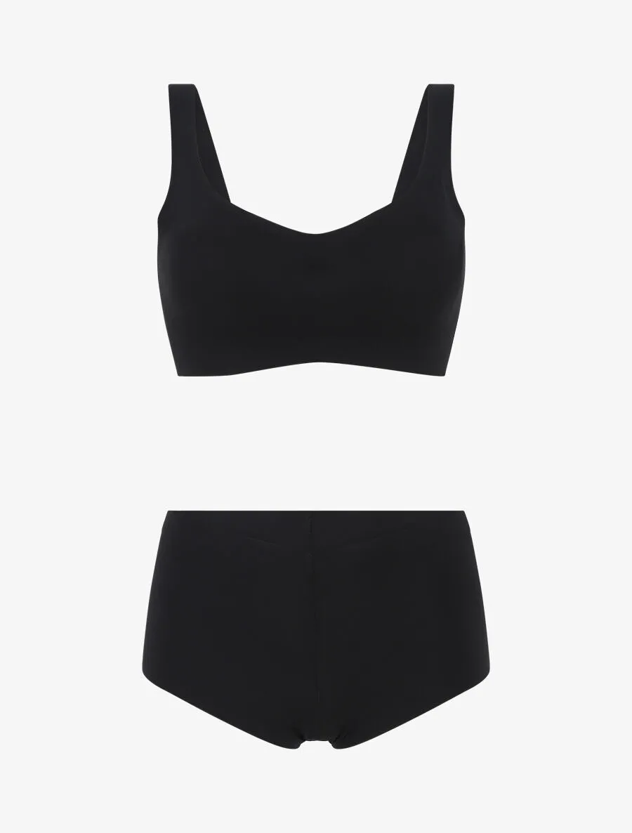 Ensemble brassière et shorty invisibles - Noir